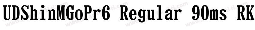 UDShinMGoPr6 Regular 90ms RKSJ H字体转换